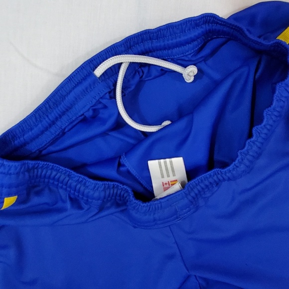 Unisex Blue & Yellow Climalite Adidas Shorts - Picture 3 of 7